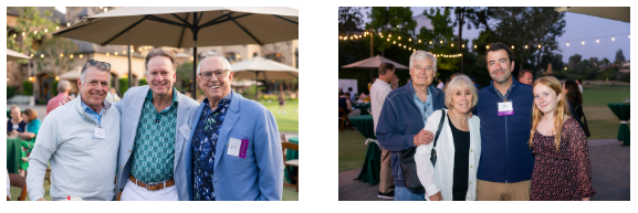 A two-photo collage of people at an event.
