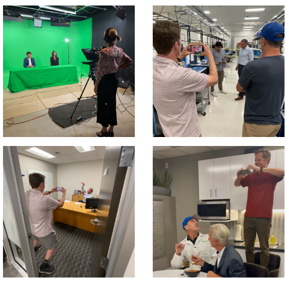 Cube Studios helping film content for videos in different settings.