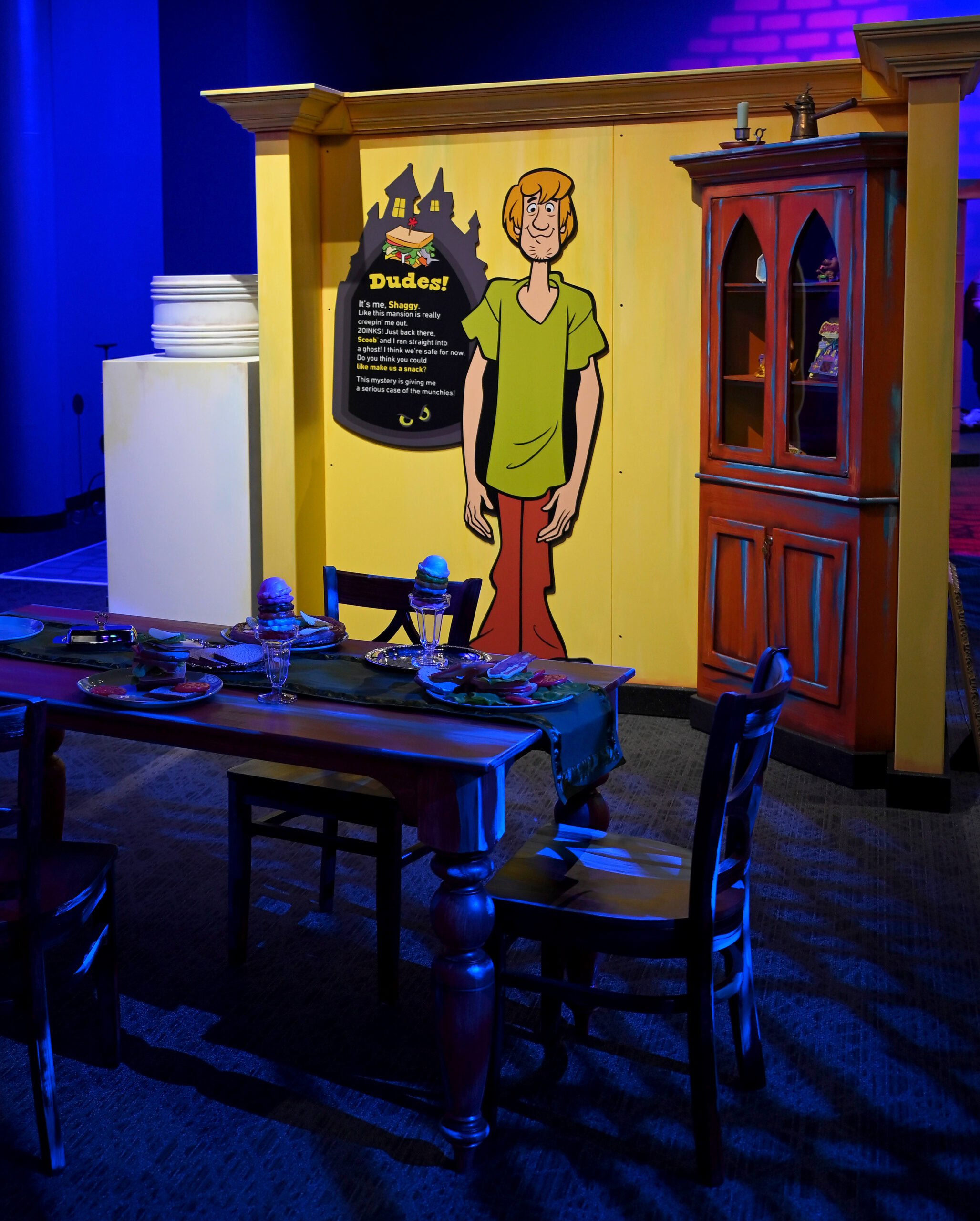 Scooby doo exhibit in a museum.